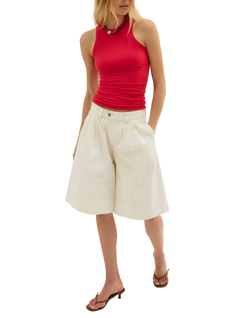 Top Free People cuello redondo tirante ancho 4