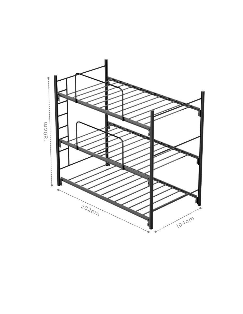 Litera triple Colonia de metal individual 5