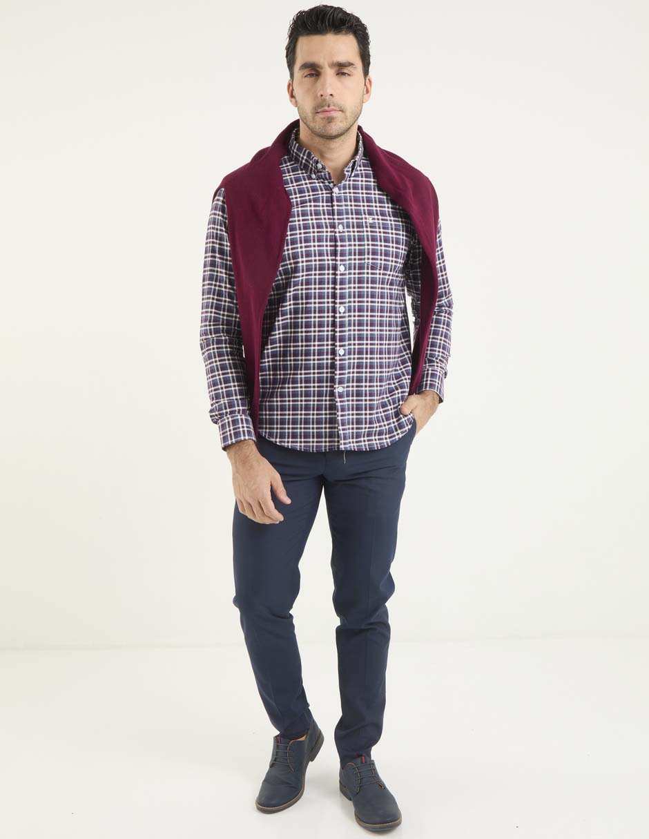 Pantalón de vestir business casual cargo slim para hombre 6