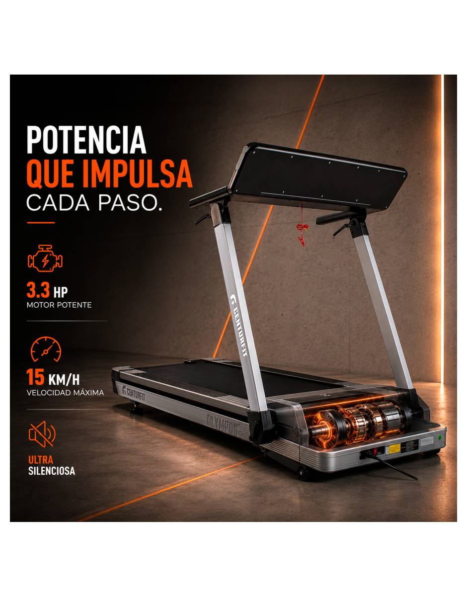 Caminadora semiprofesional Centurfit MKZ-CAMIM1 plegable