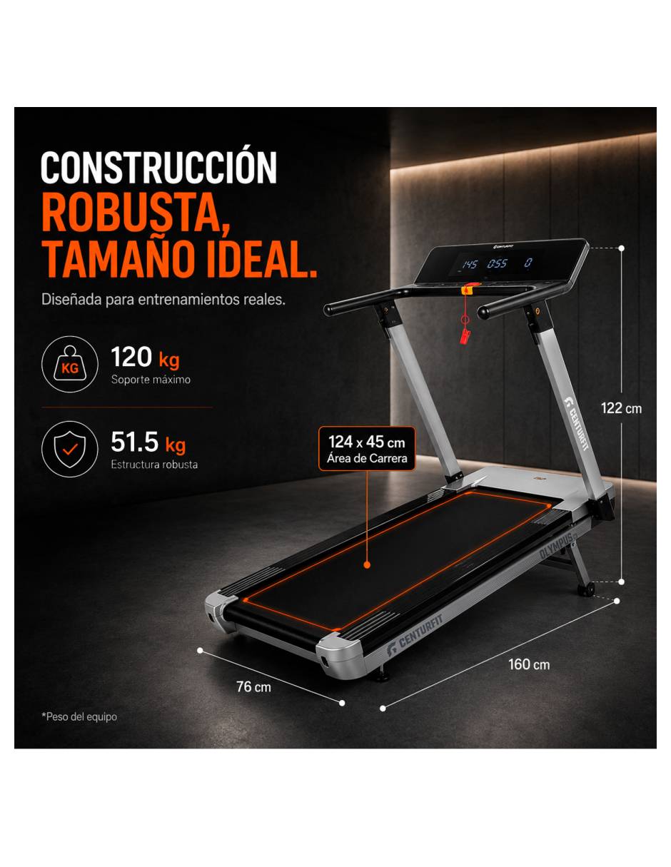Caminadora semiprofesional Centurfit MKZ-CAMIM1 plegable
