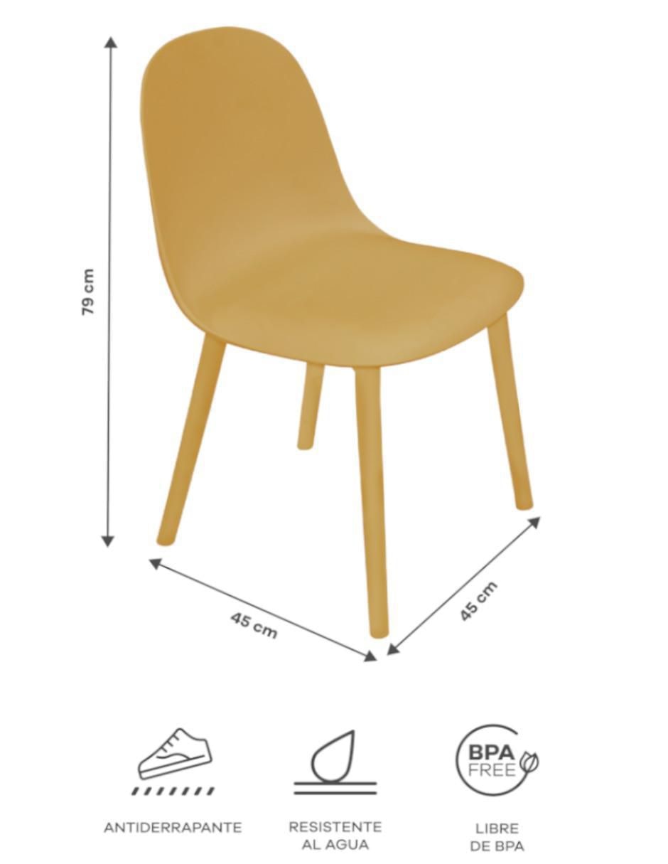 Set de sillas 4 piezas Eames de plástico 6