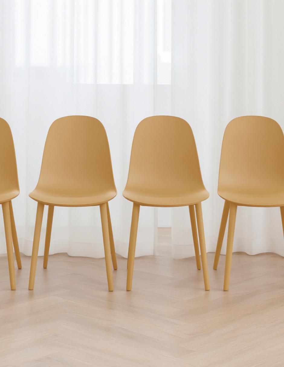 Set de sillas 4 piezas Eames de plástico 2