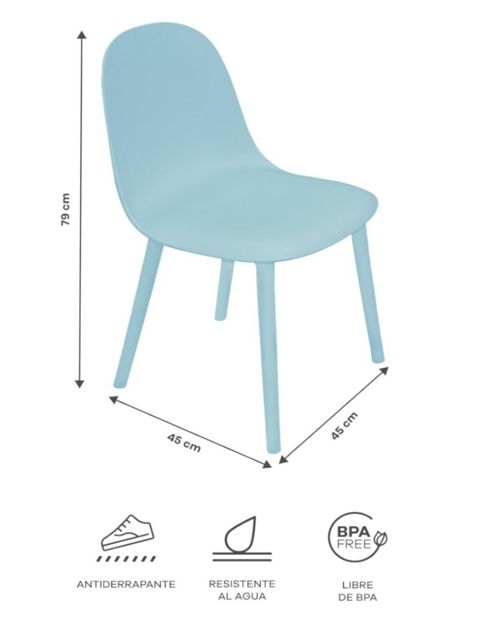 Set de sillas 4 piezas Eames de plástico 6