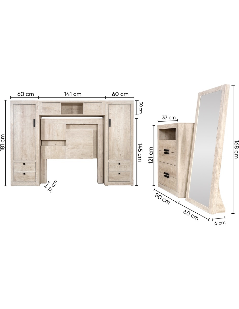Set recámara Esmeralda de MDF 22