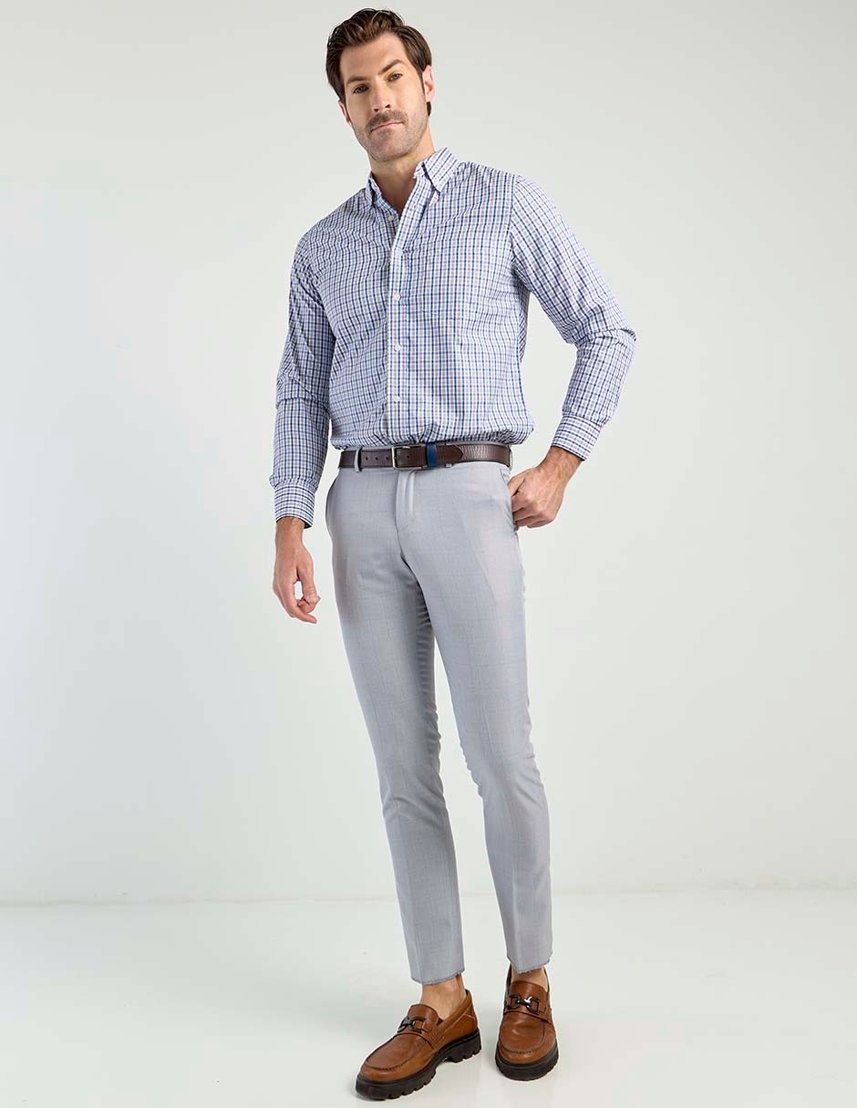 Pantalón de vestir straight de algodón para hombre 7