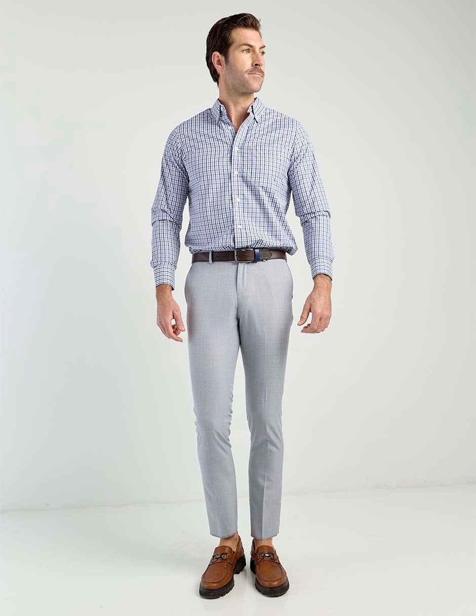 Pantalón de vestir straight de algodón para hombre 8