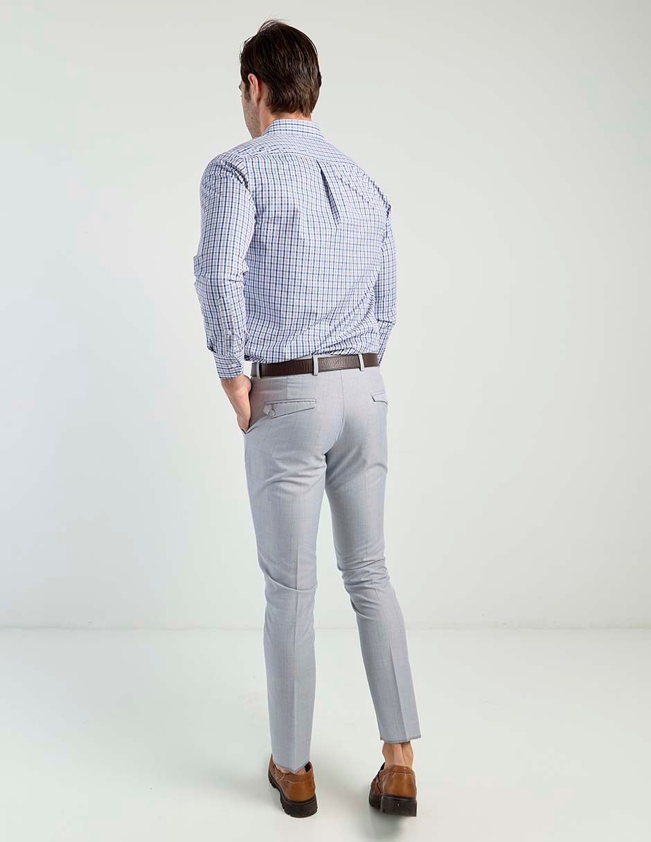 Pantalón de vestir straight de algodón para hombre 11