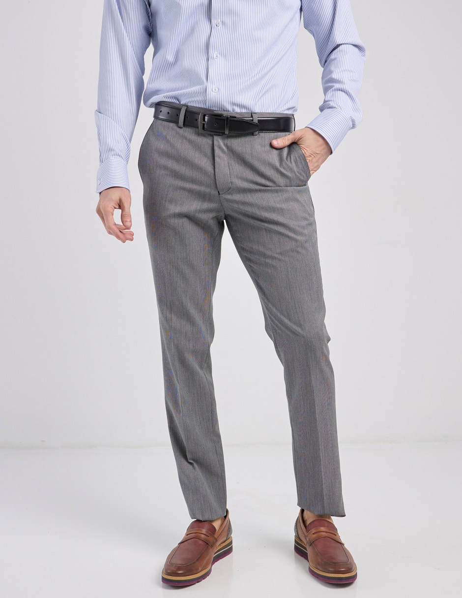 Pantalón de vestir recto de para hombre 1