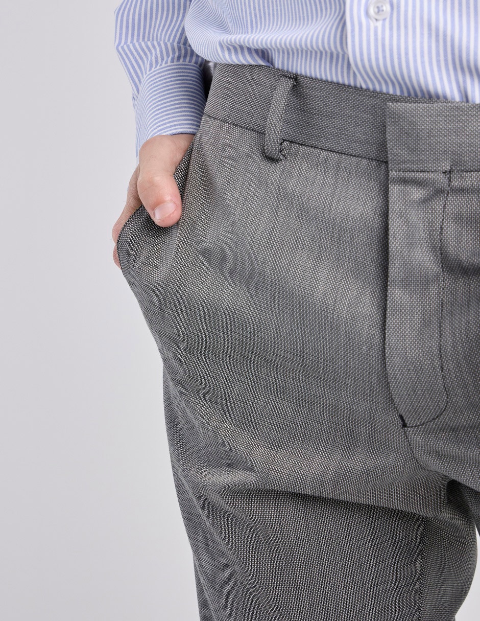 Pantalón de vestir recto de para hombre 7