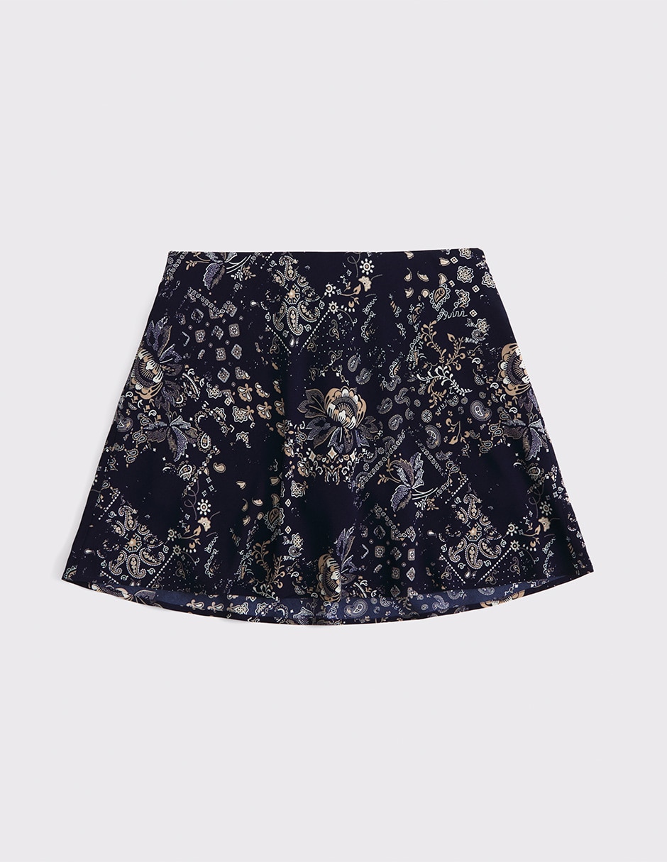 Falda mini cintura alta