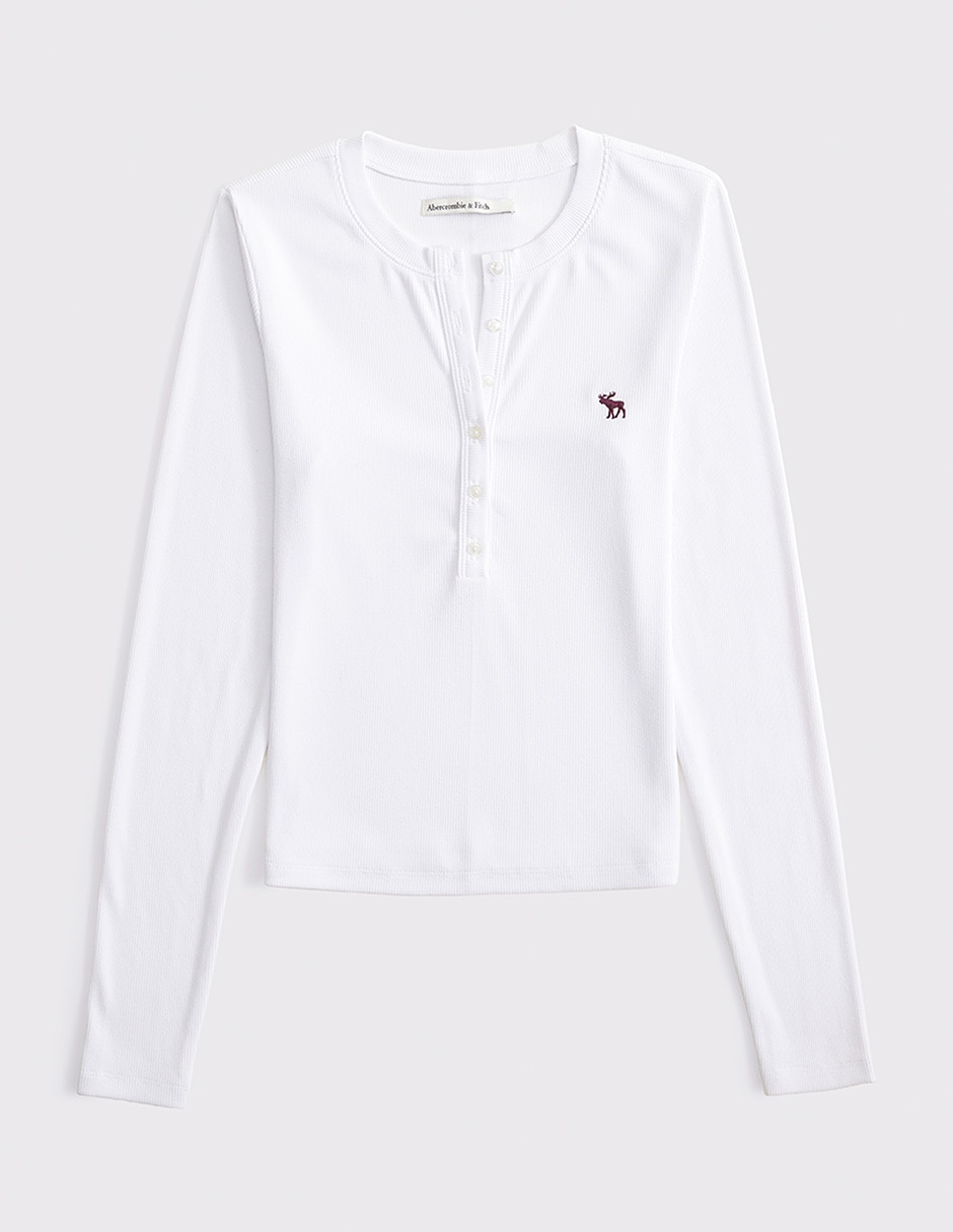 Top cuello henley escote regular