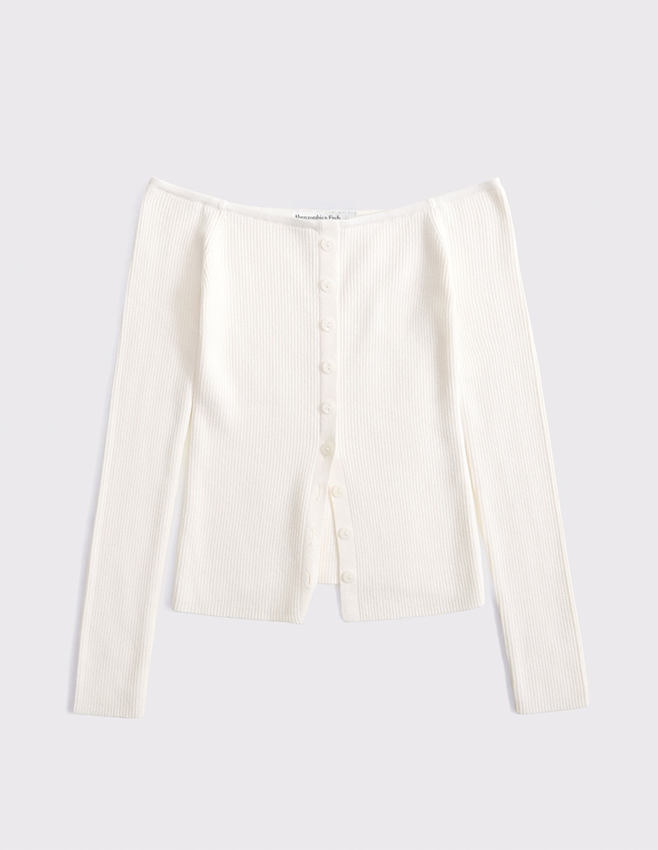 Top Abercrombie & cuello abierto escote regular