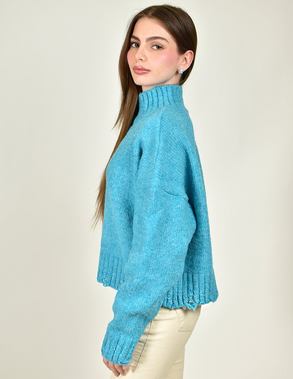 Suéter cuello alto para mujer 7