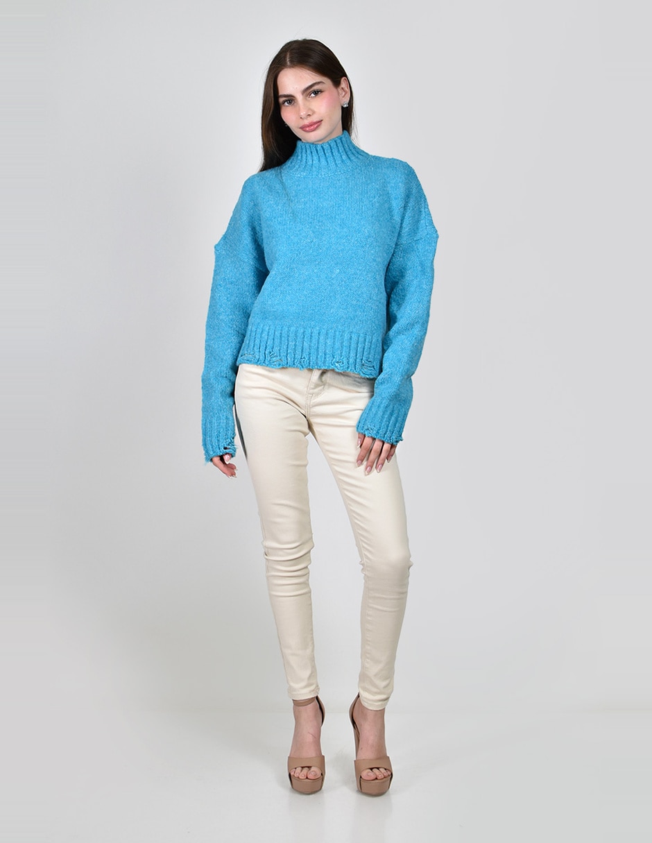 Suéter cuello alto para mujer 8