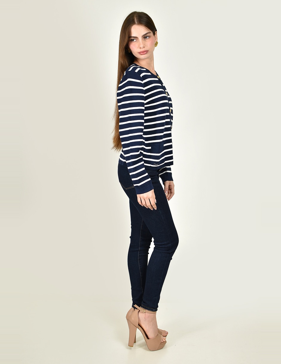 Suéter cuello redondo para mujer 8