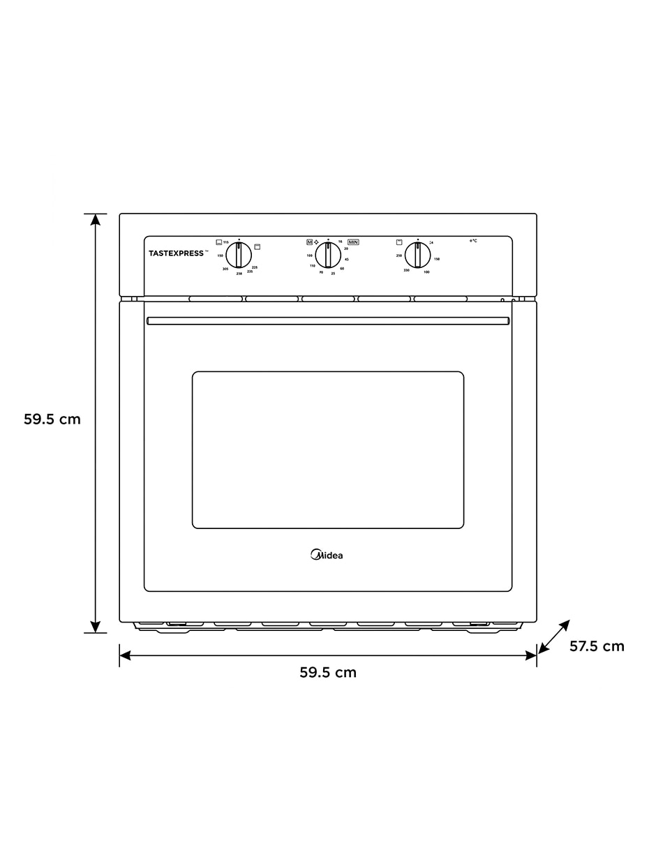 Horno a gas/eléctrico TastExpress MG024BI1KEDB capacidad 2 pies 7
