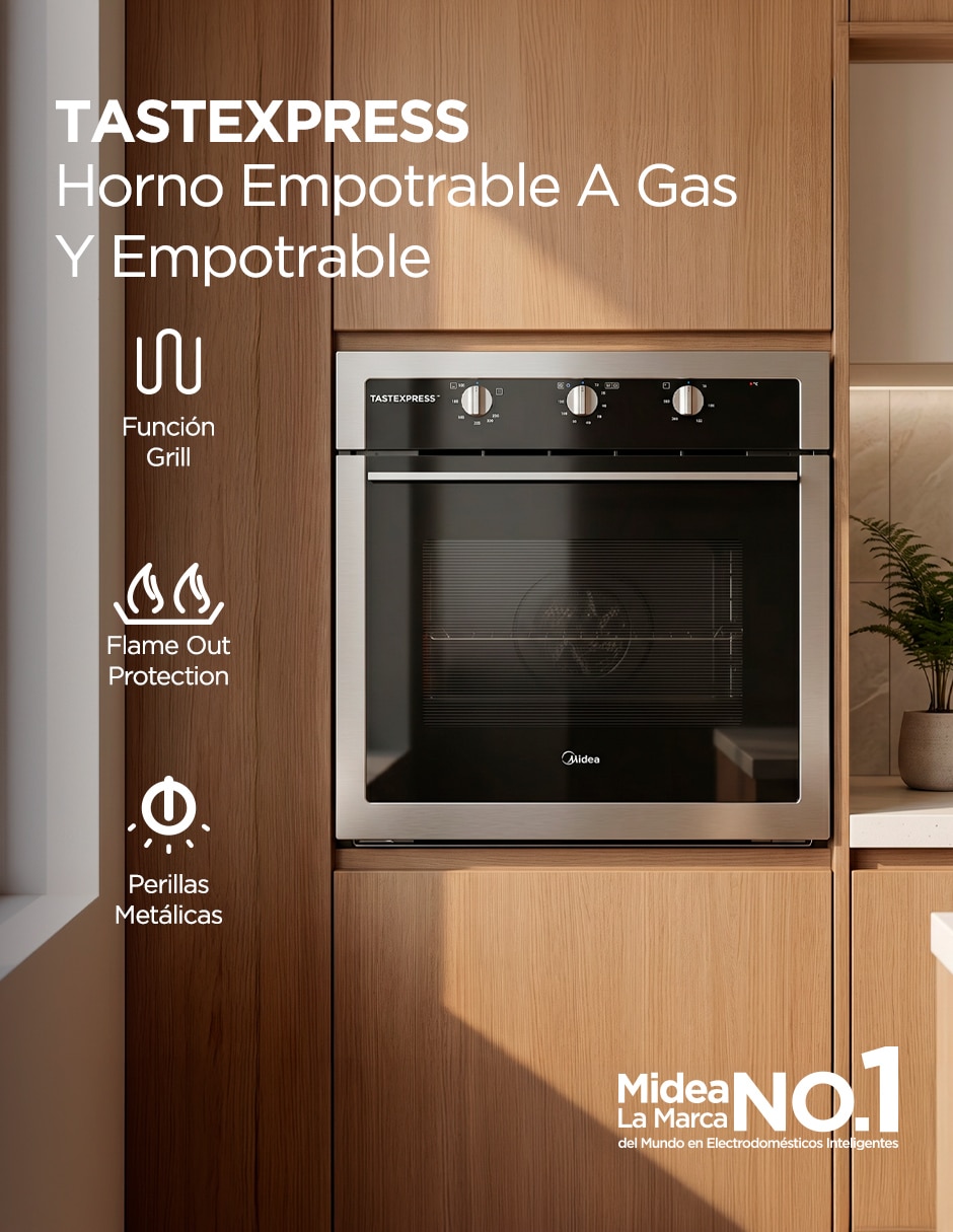 Horno a gas/eléctrico TastExpress MG024BI1KEDB capacidad 2 pies 2