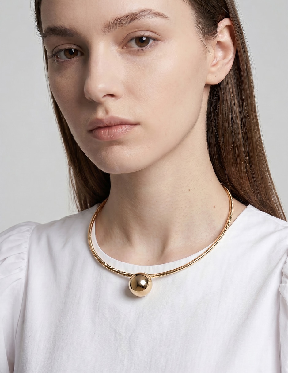 Collar de acero inoxidable brillante 3