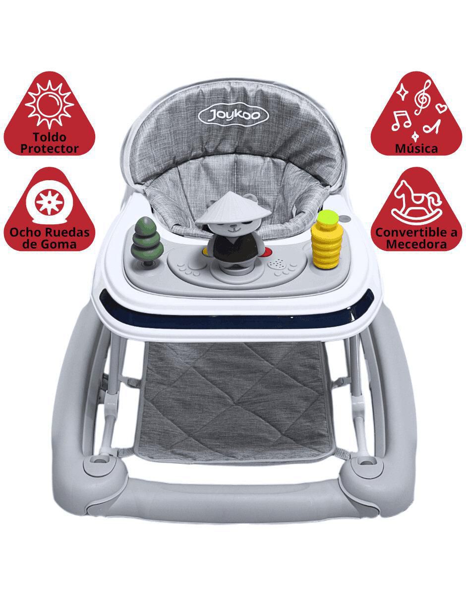 Andadera 2 en 1 unisex Mecedora Musical Panda 6