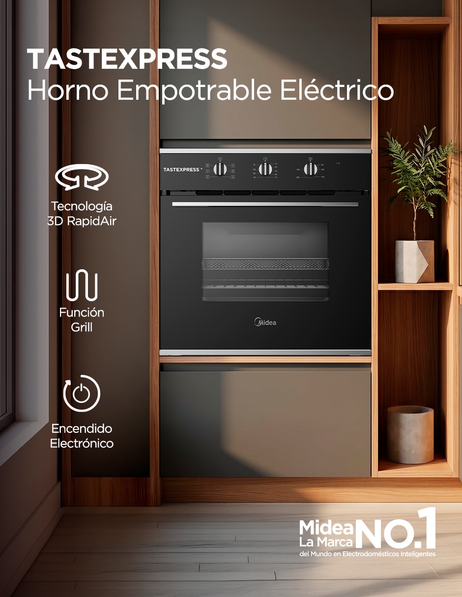 Horno eléctrico TasteExpress MEO24BI1EFB capacidad 2 pies 3