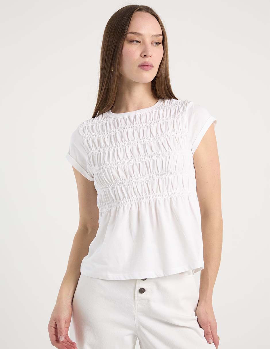 Blusa manga corta para mujer