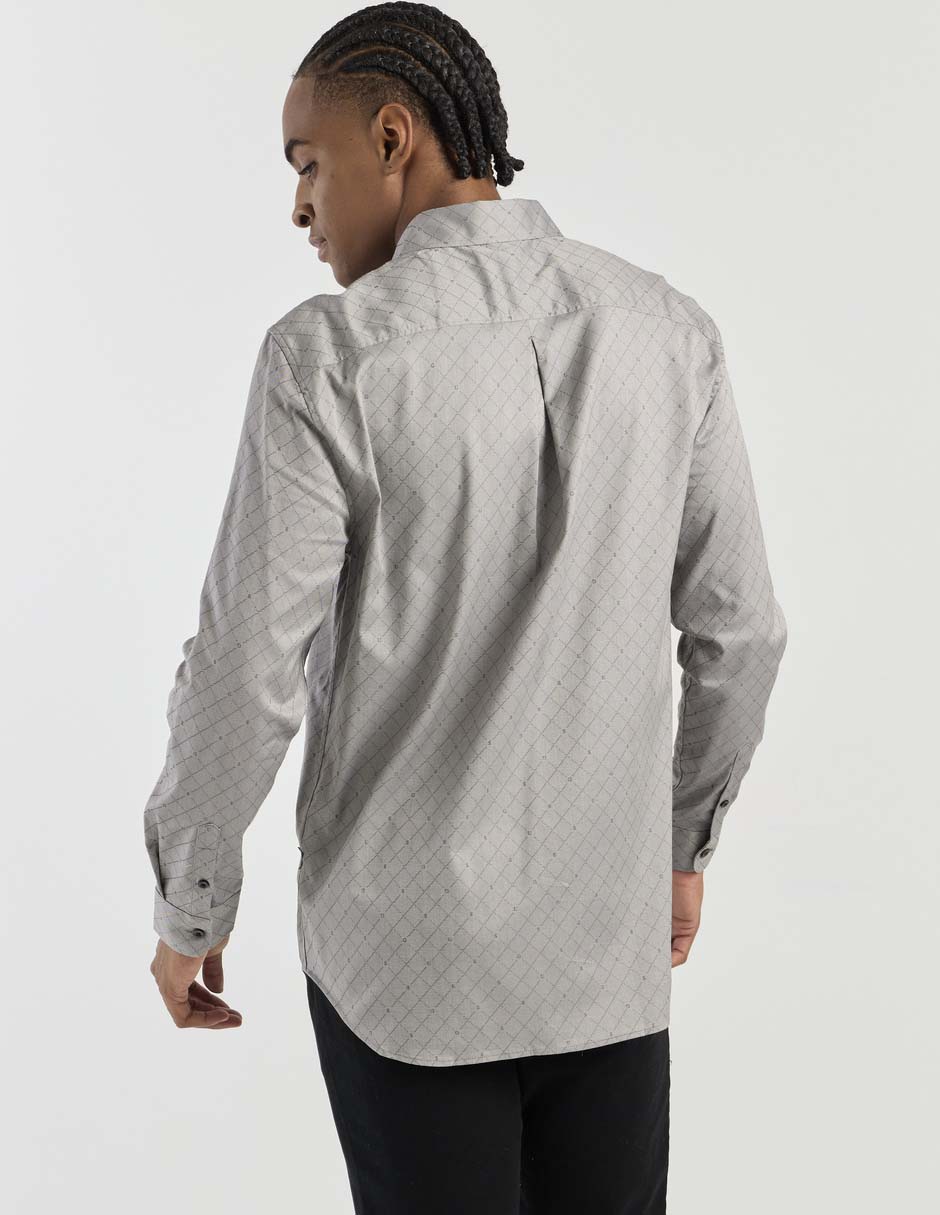 Camisa casual de algodón manga larga para hombre 4