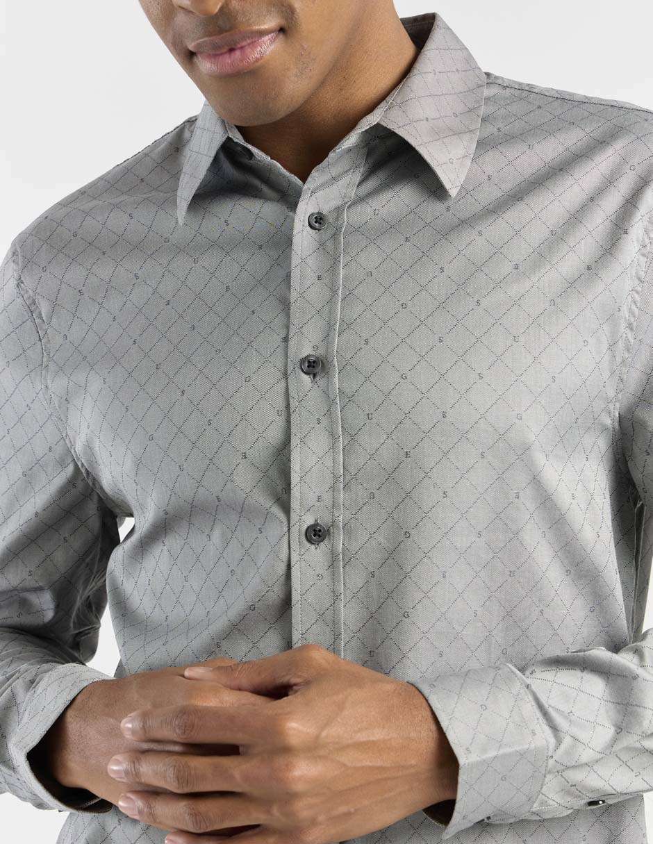 Camisa casual de algodón manga larga para hombre 2