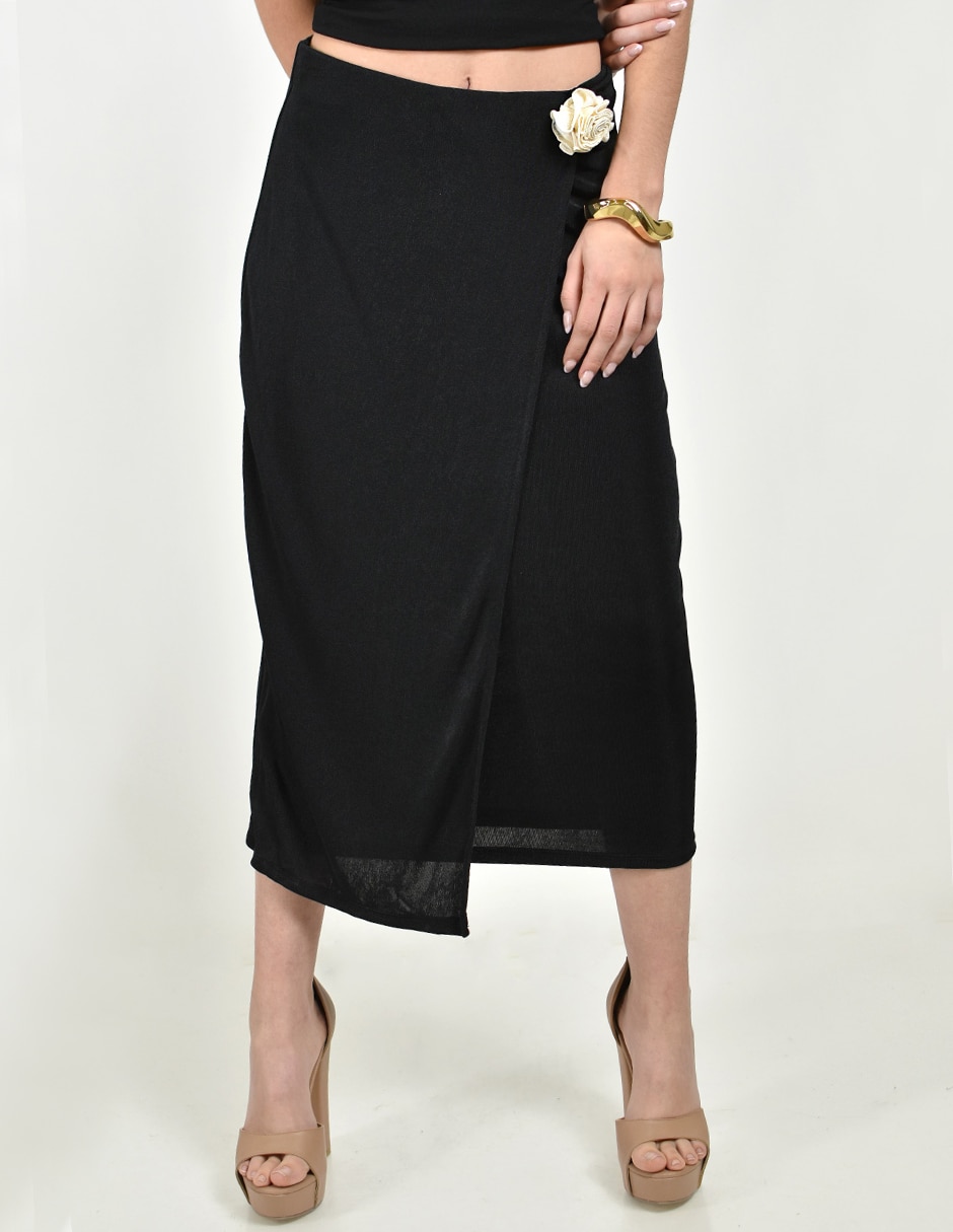 Falda vestido midi cintura alta 1