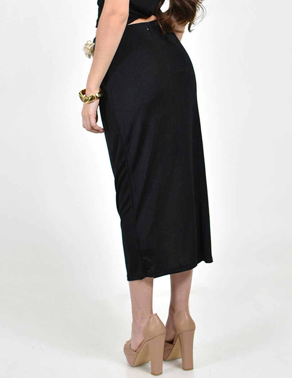 Falda vestido midi cintura alta 9