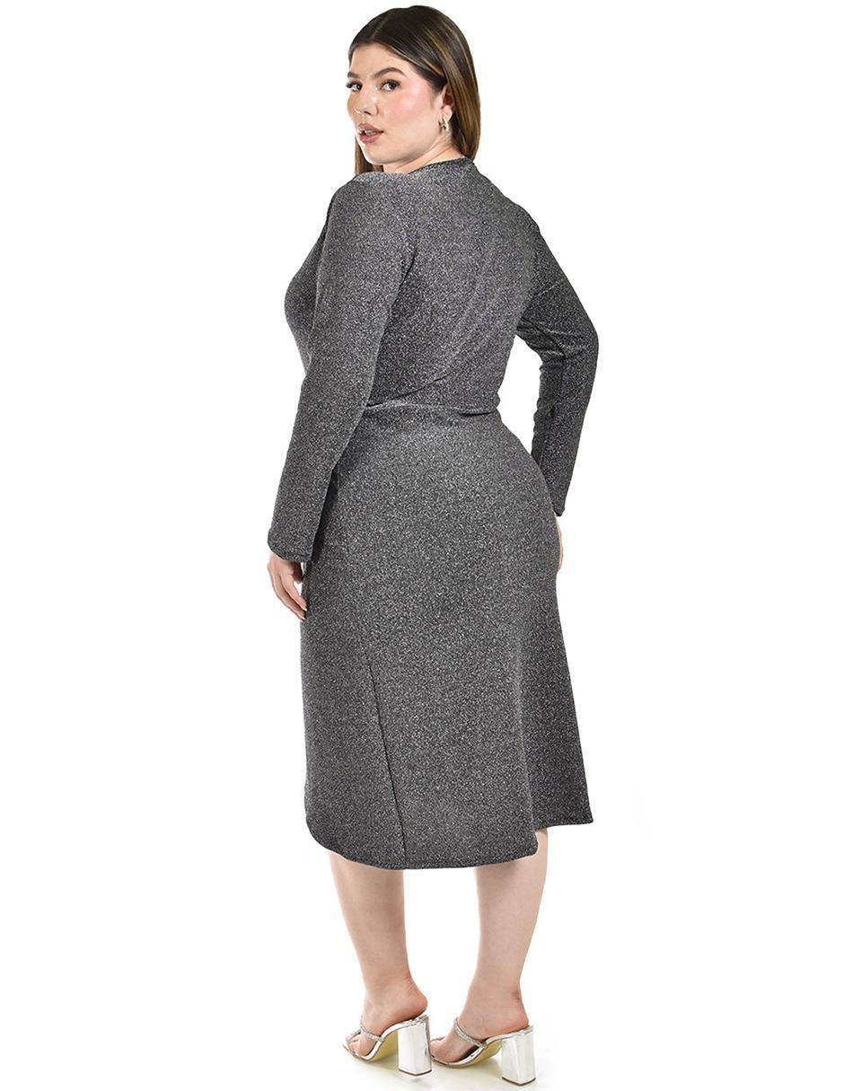 Vestido a la rodilla de fiesta escote V