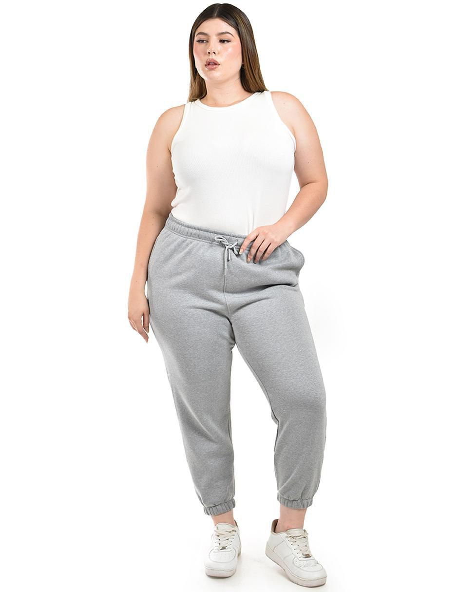 Pants regular con elástico para mujer