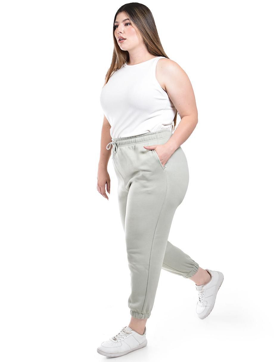 Pants regular con elástico para mujer 5
