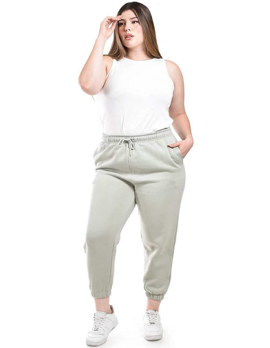 Pants regular con elástico para mujer
