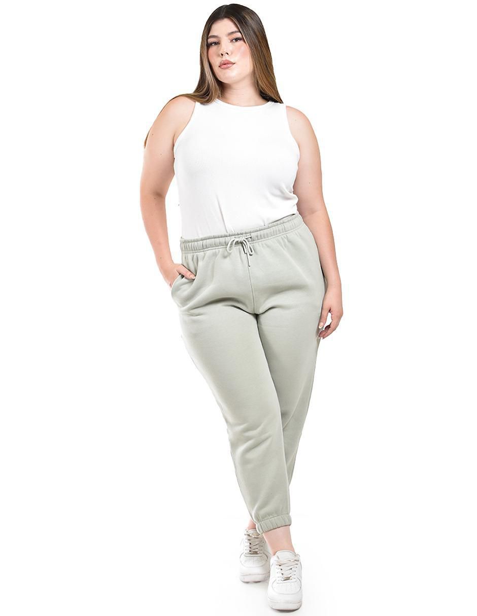 Pants regular con elástico para mujer