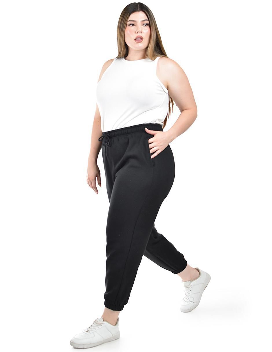 Pants regular con elástico para mujer 5