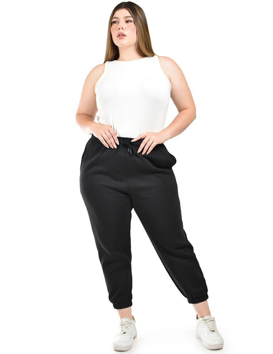 Pants regular con elástico para mujer