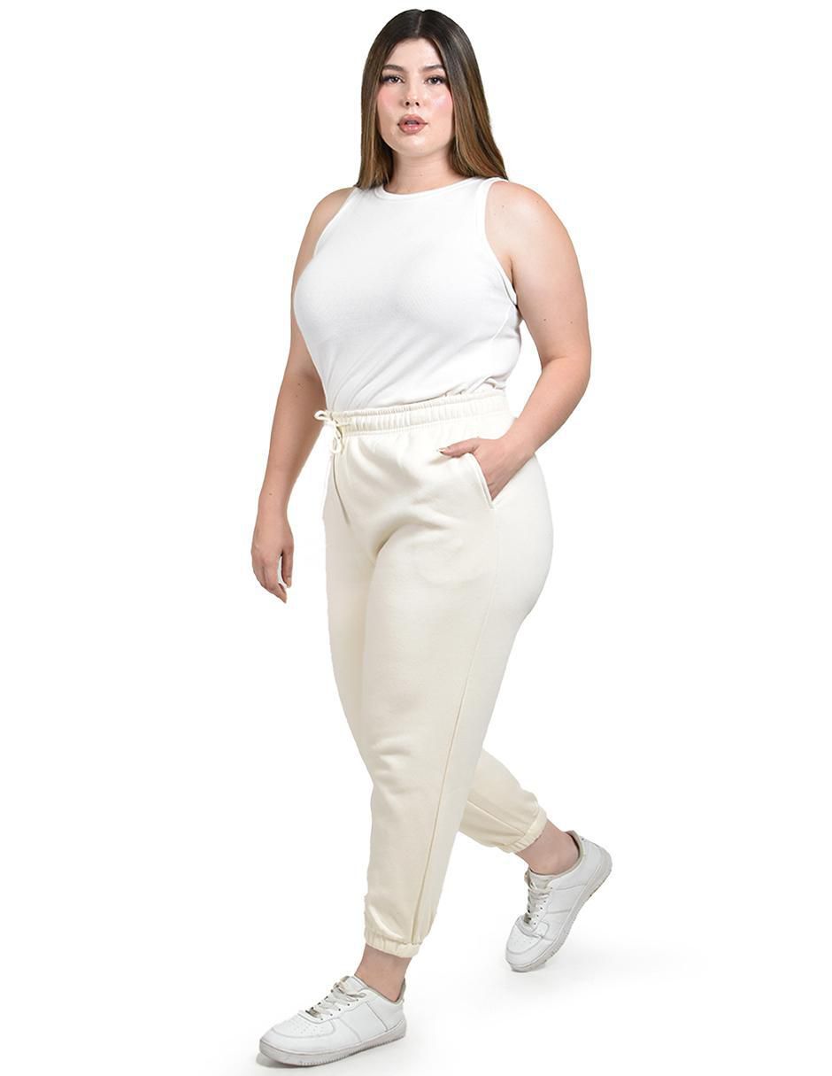 Pants regular con elástico para mujer 5