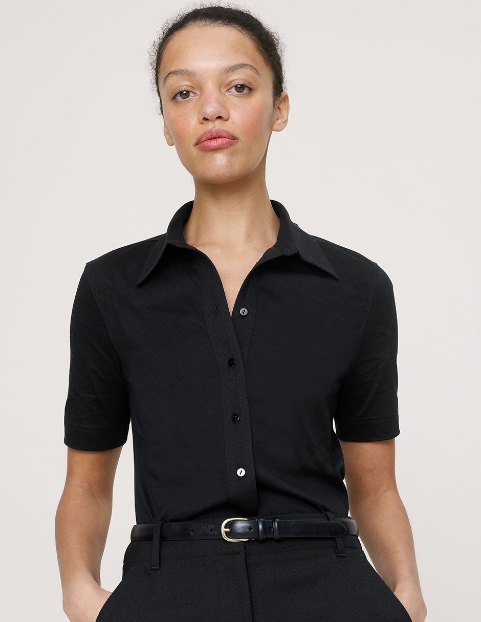 Camisa de algodón manga corta para mujer 1