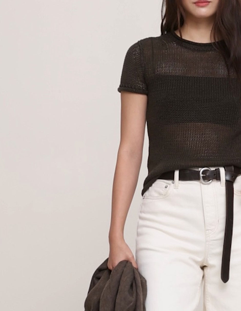 Suéter cuello redondo para mujer 4