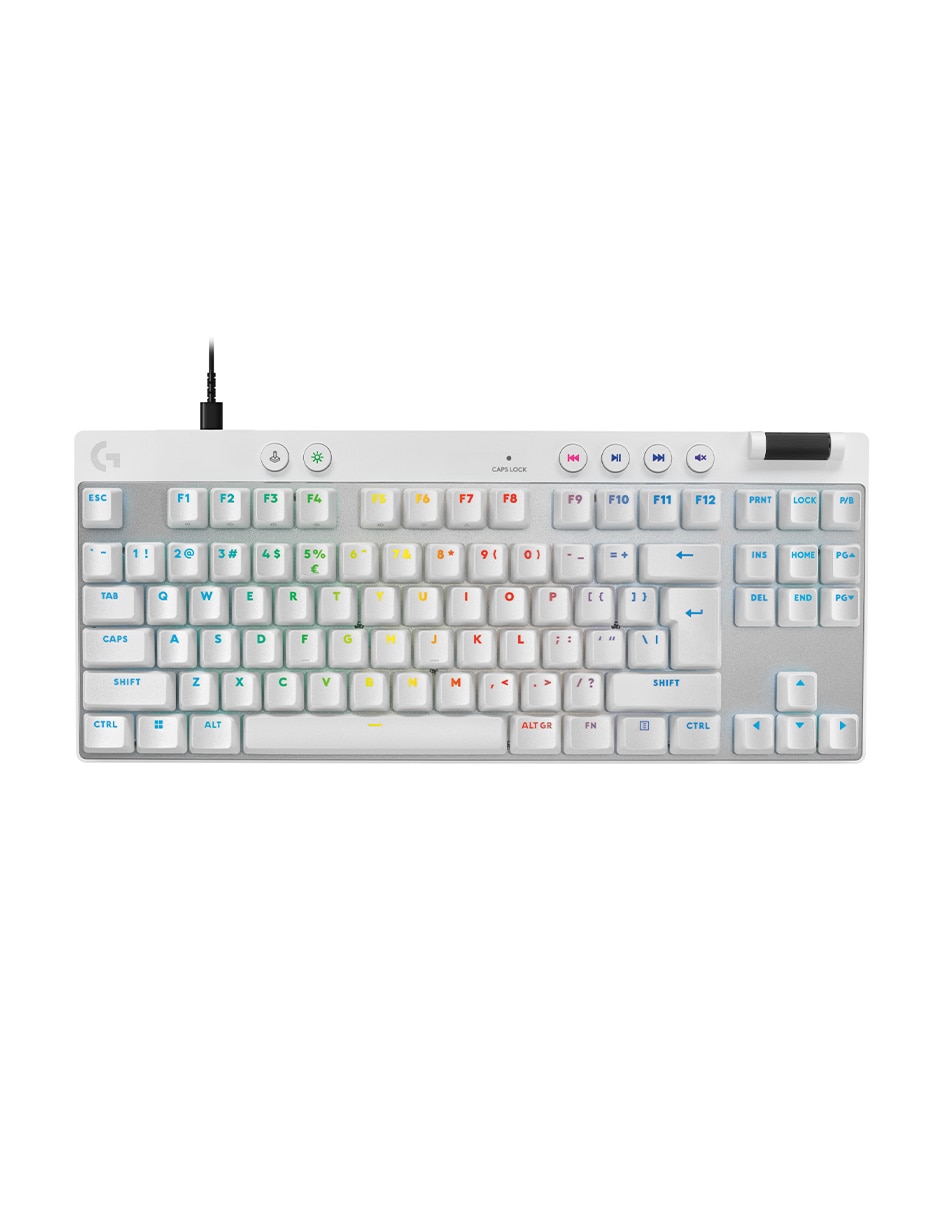 Teclado gamer USB-C QWERT inglés con interruptor táctiles (brown, clear) Pro X TKL Rapid 1