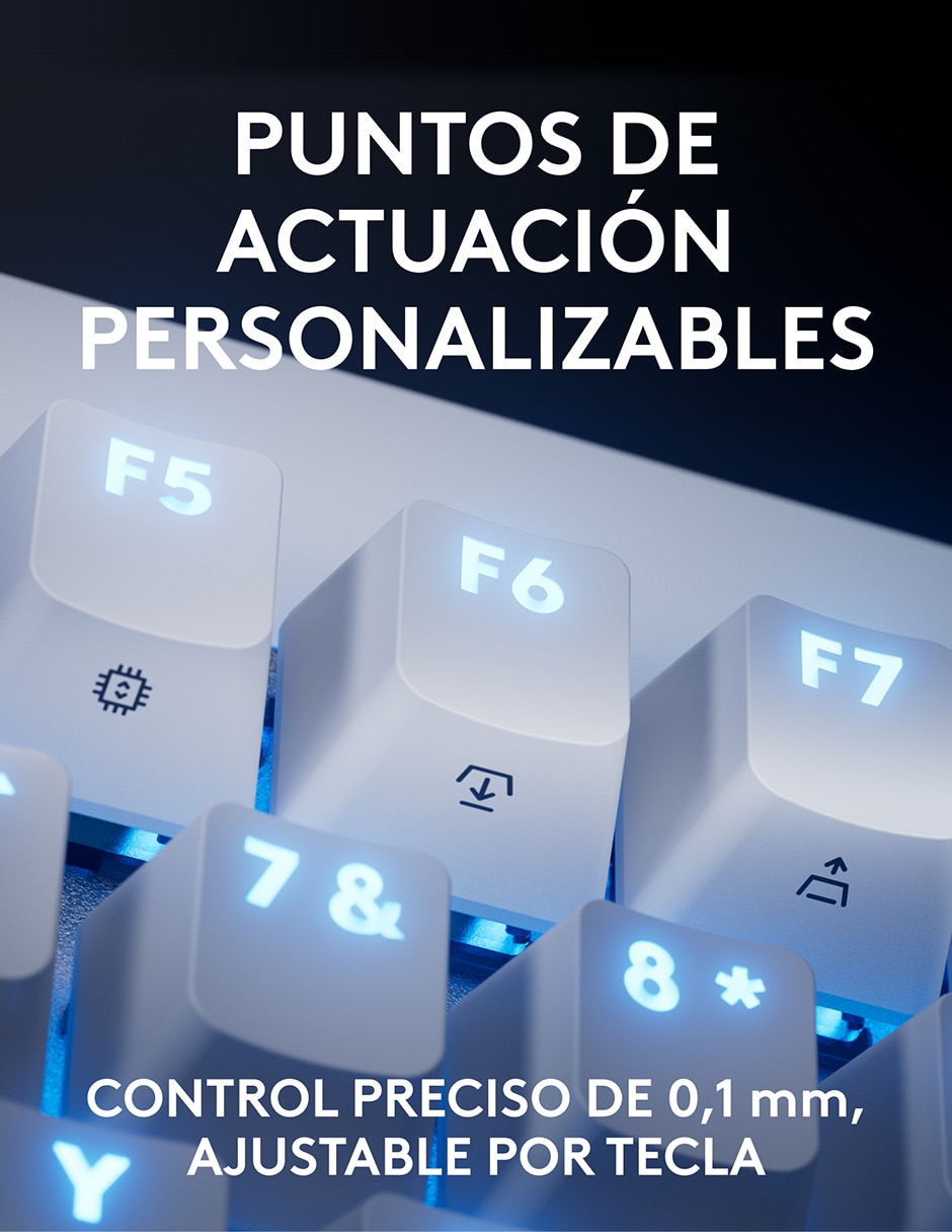 Teclado gamer USB-C QWERT inglés con interruptor táctiles (brown, clear) Pro X TKL Rapid 4