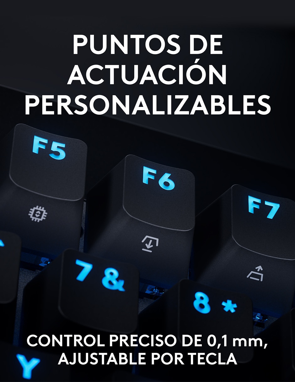 Teclado gamer USB-C QWERT inglés con interruptor táctiles (brown, clear) Pro X TKL Rapid 9