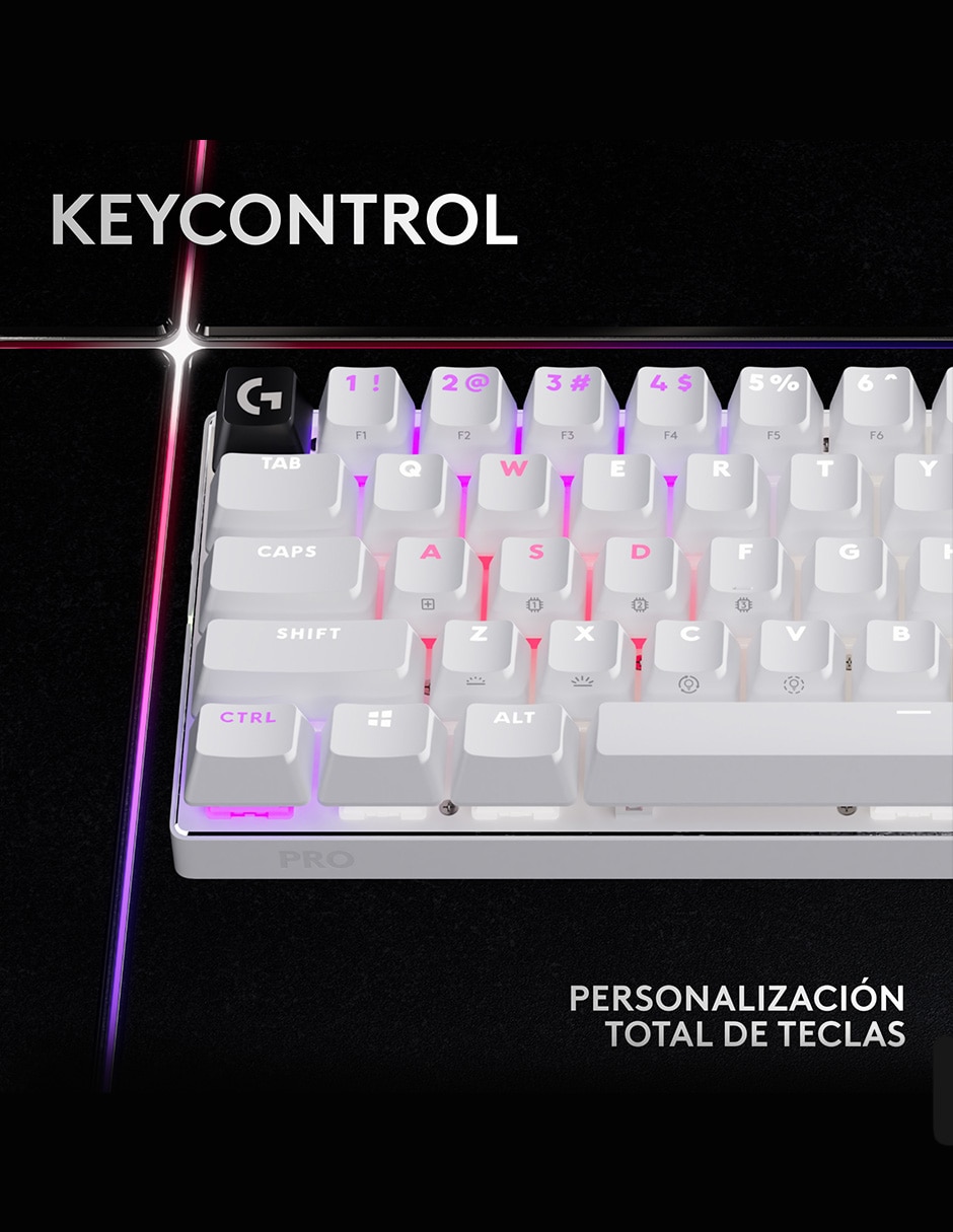Teclado gamer USB-C QWERT inglés con interruptor táctiles (brown, clear) Pro X 60 4