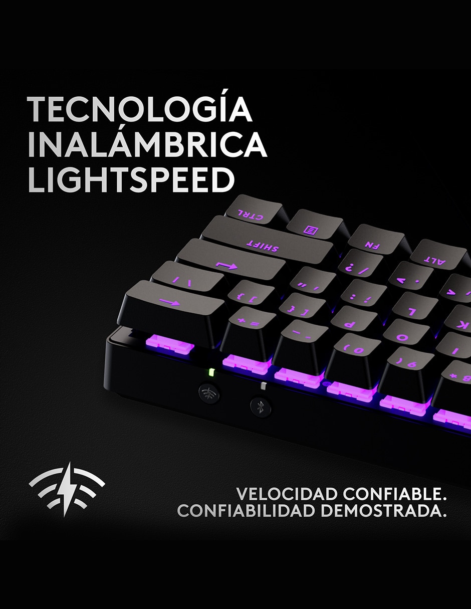 Teclado gamer USB-C QWERT inglés con interruptor táctiles (brown, clear) Pro X 60 3