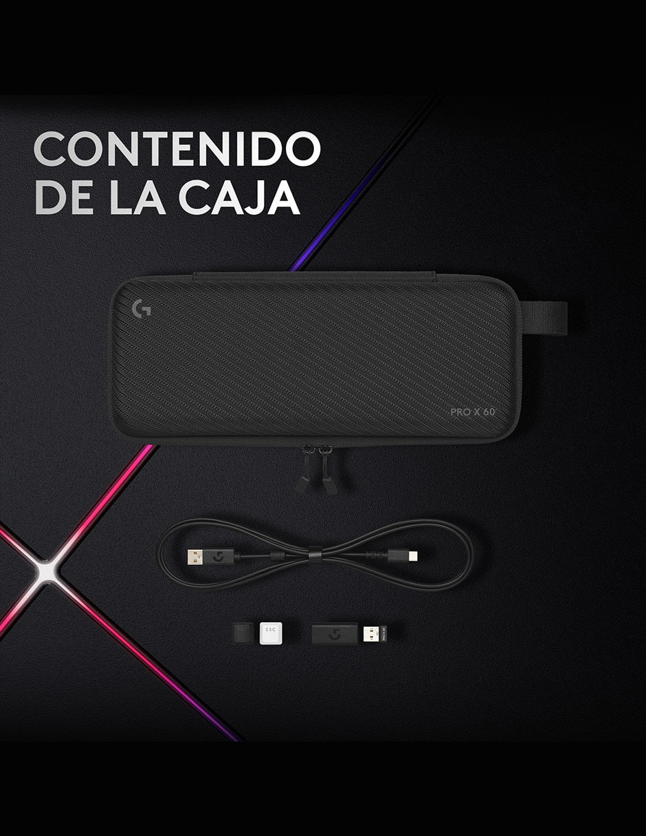Teclado gamer USB-C QWERT inglés con interruptor táctiles (brown, clear) Pro X 60 5