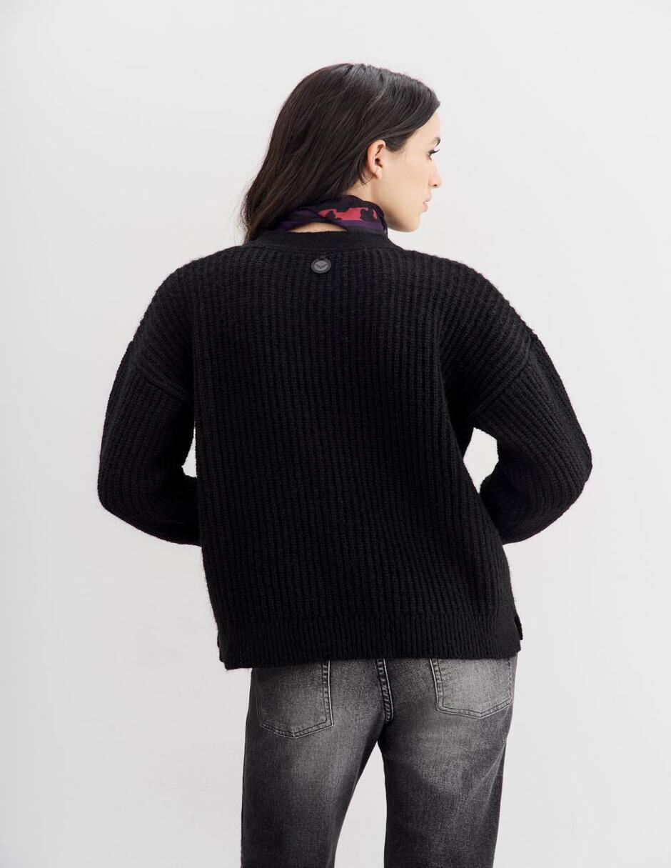 Suéter cuello V para mujer