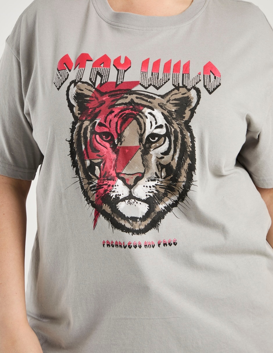 Blusa manga al codo cuello redondo para mujer 9