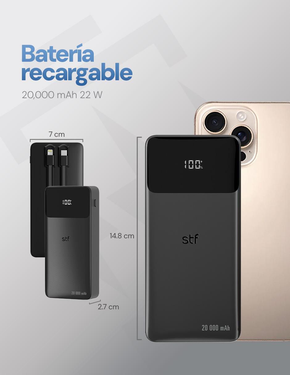 Batería recargable STF 20000 mAh ST-A52448