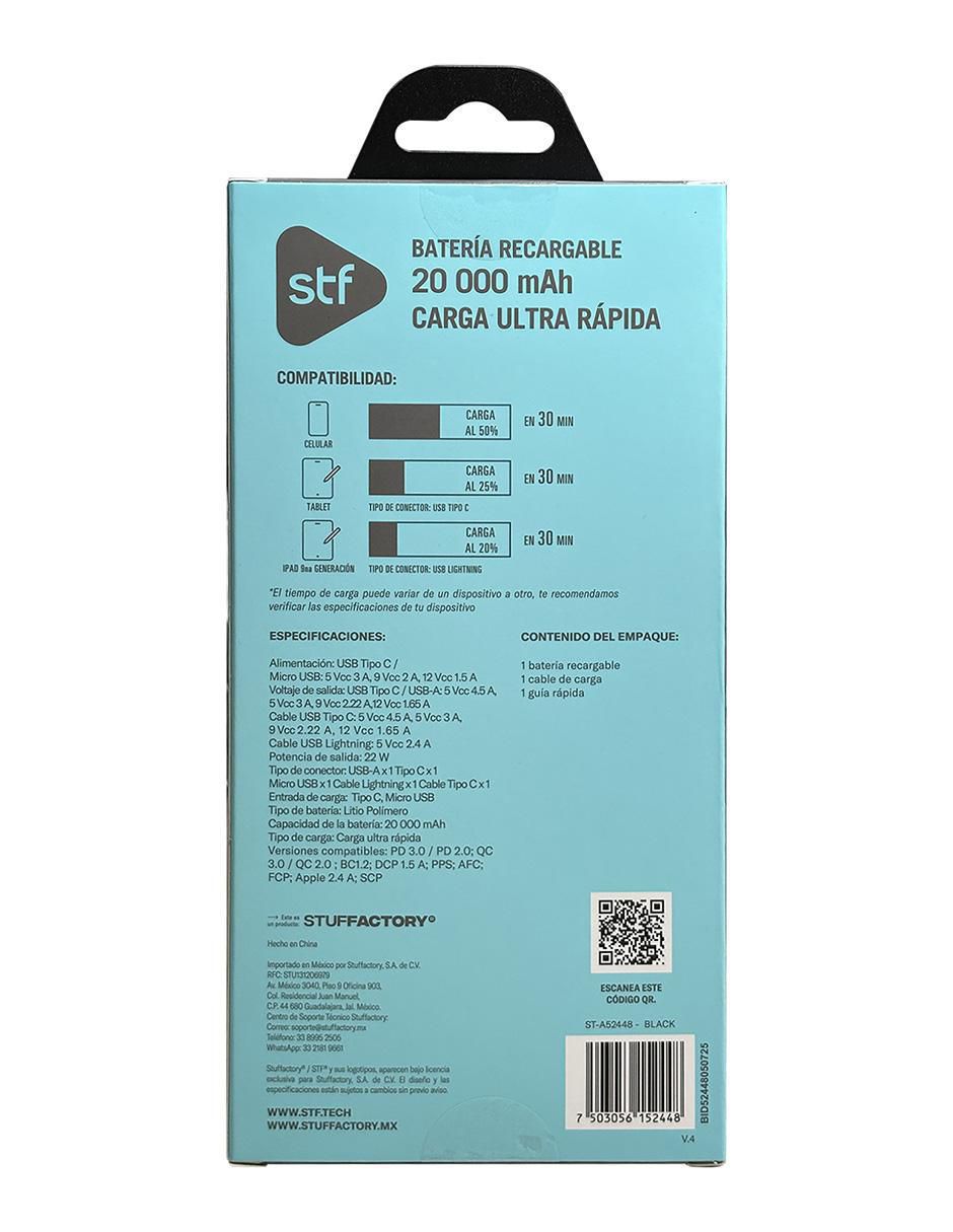 Batería recargable STF 20000 mAh ST-A52448